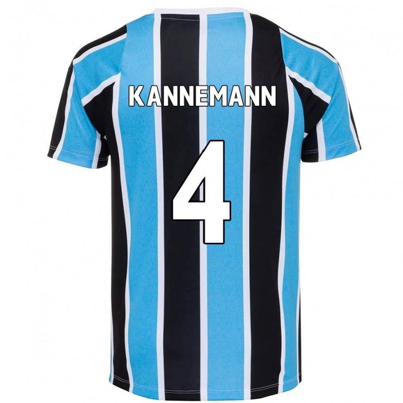 Danxen Uomo Maglia Walter Kannemann #4 Blu Nero Bianco Kit Gara Home 2025/26 Maglietta