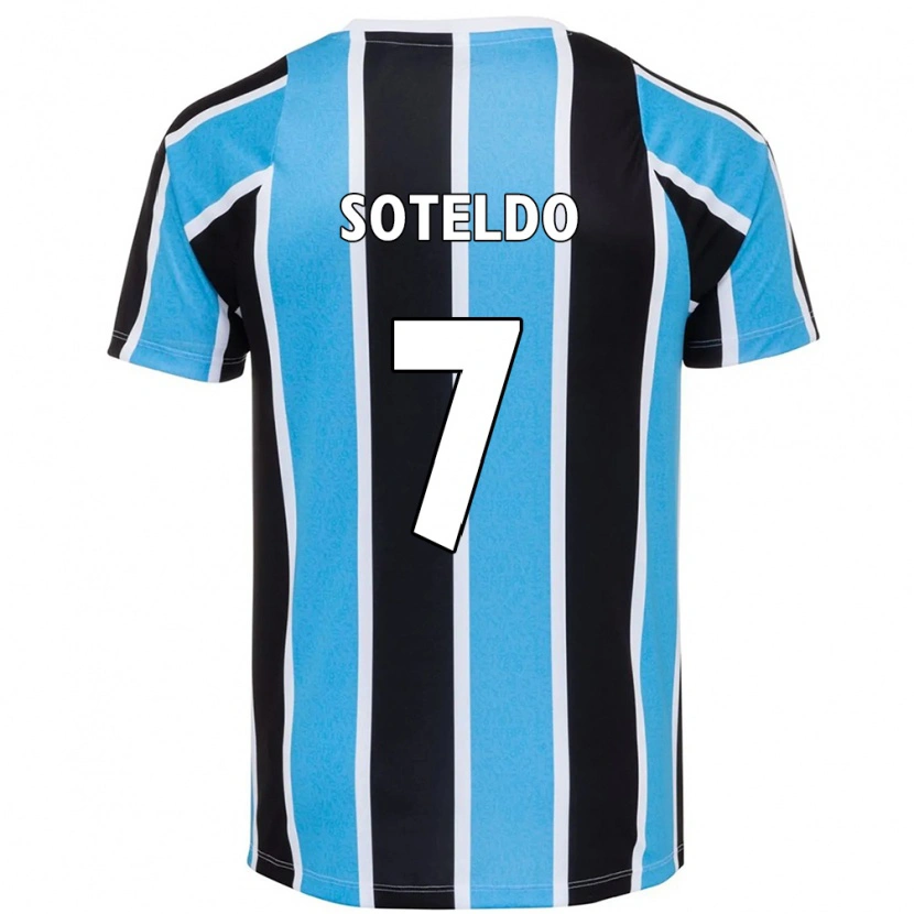 Danxen Uomo Maglia Yeferson Soteldo #7 Blu Nero Bianco Kit Gara Home 2025/26 Maglietta
