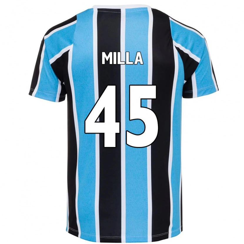 Danxen Uomo Maglia Lucas Milla #45 Blu Nero Bianco Kit Gara Home 2025/26 Maglietta