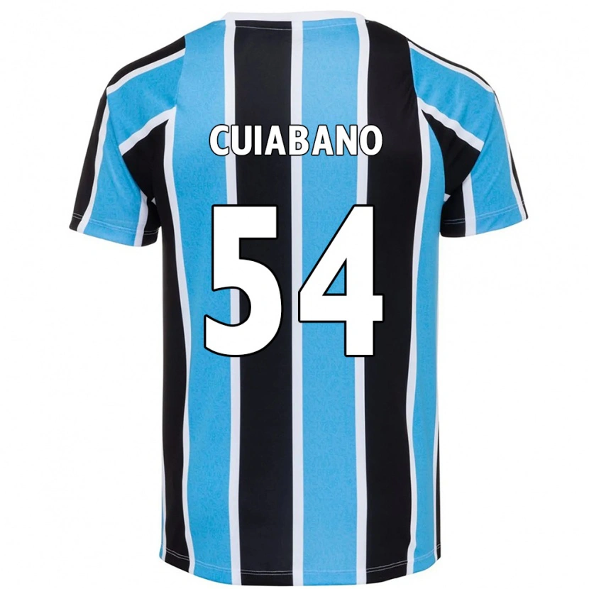 Danxen Uomo Maglia Cuiabano #54 Blu Nero Bianco Kit Gara Home 2025/26 Maglietta