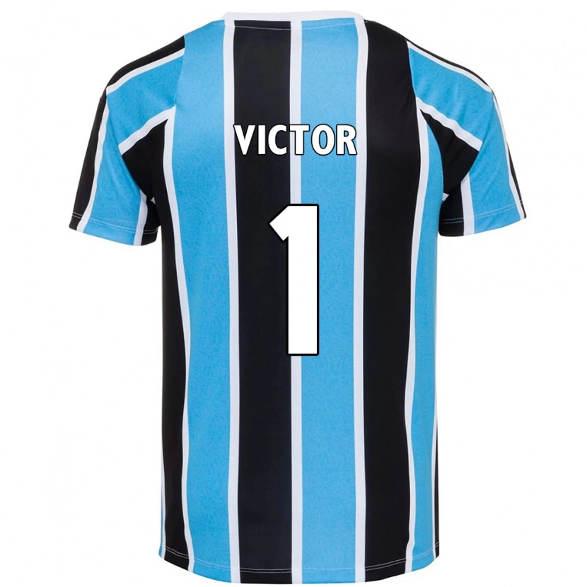 Danxen Uomo Maglia Paulo Victor #1 Blu Nero Bianco Kit Gara Home 2025/26 Maglietta