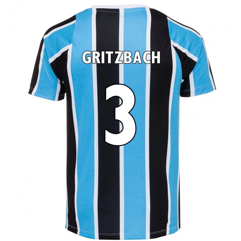 Danxen Uomo Maglia Fernanda Gritzbach #3 Blu Nero Bianco Kit Gara Home 2025/26 Maglietta