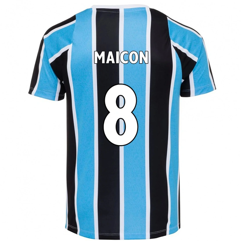 Danxen Uomo Maglia Maicon #8 Blu Nero Bianco Kit Gara Home 2025/26 Maglietta