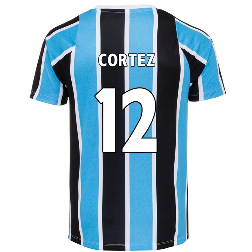 Danxen Uomo Maglia Bruno Cortez #12 Blu Nero Bianco Kit Gara Home 2025/26 Maglietta