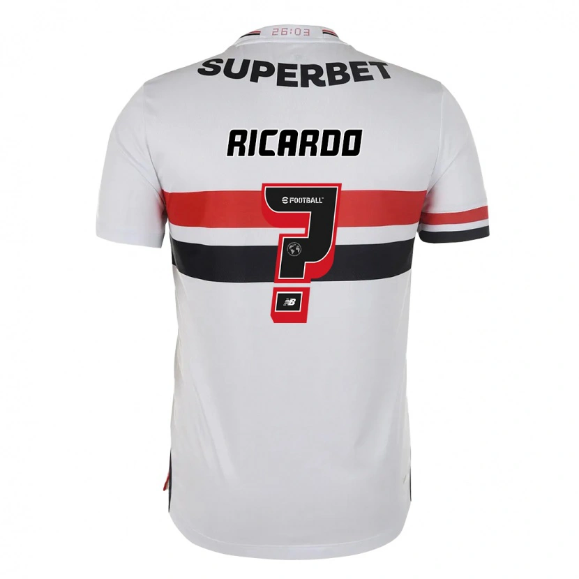 Danxen Uomo Maglia João Ricardo #0 Rosso Nero Bianco Kit Gara Home 2025/26 Maglietta