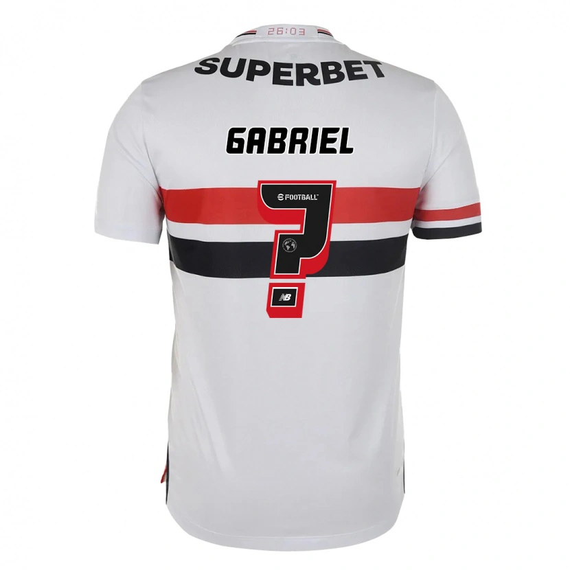 Danxen Uomo Maglia Gabriel #0 Rosso Nero Bianco Kit Gara Home 2025/26 Maglietta