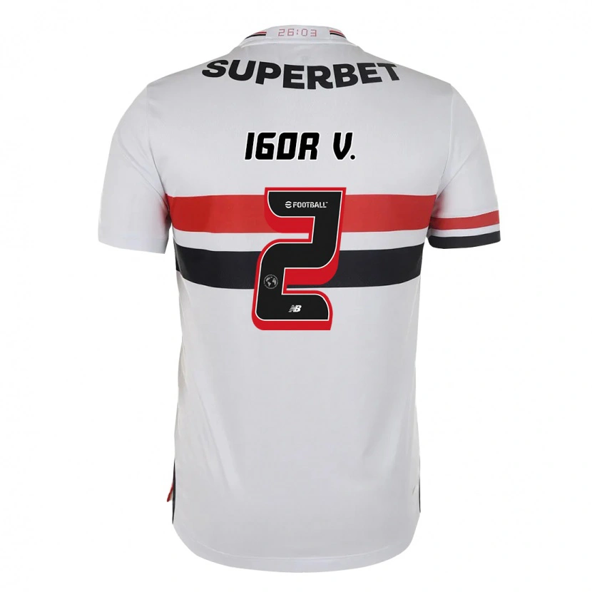 Danxen Uomo Maglia Igor Vinícius #2 Rosso Nero Bianco Kit Gara Home 2025/26 Maglietta