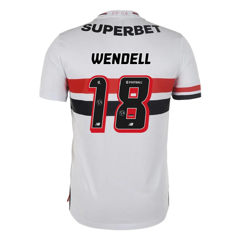 Danxen Uomo Maglia Wendell #18 Rosso Nero Bianco Kit Gara Home 2025/26 Maglietta