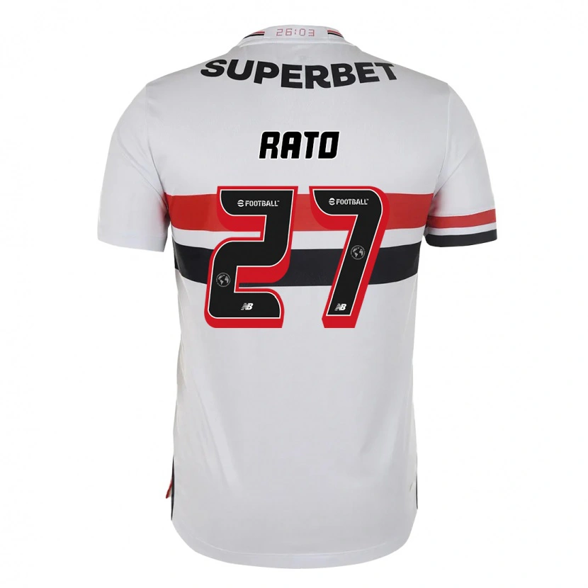 Danxen Uomo Maglia Wellington Rato #27 Rosso Nero Bianco Kit Gara Home 2025/26 Maglietta