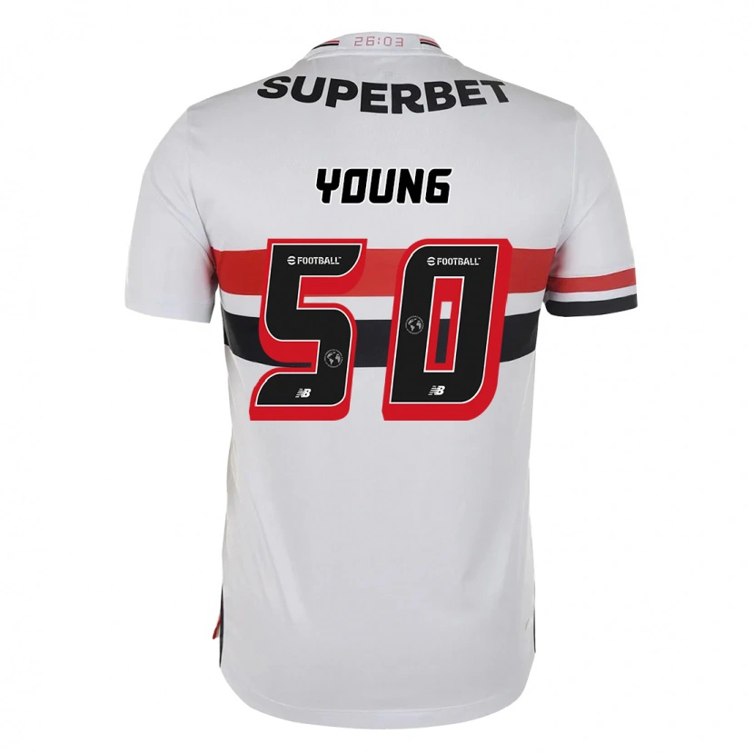 Danxen Uomo Maglia Young #50 Rosso Nero Bianco Kit Gara Home 2025/26 Maglietta