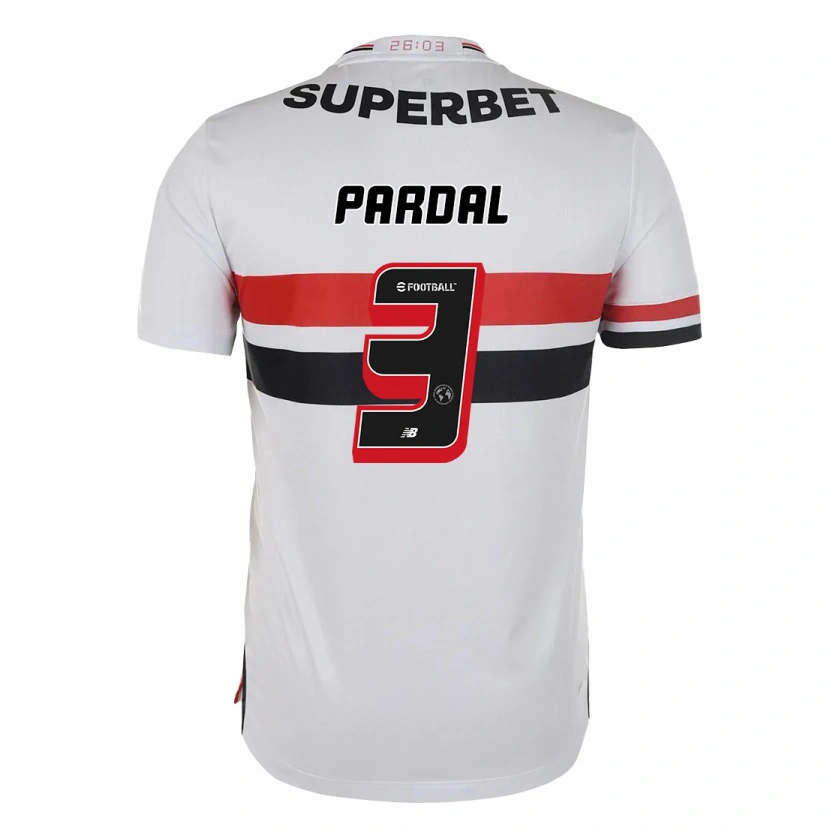 Danxen Uomo Maglia Pardal #3 Rosso Nero Bianco Kit Gara Home 2025/26 Maglietta