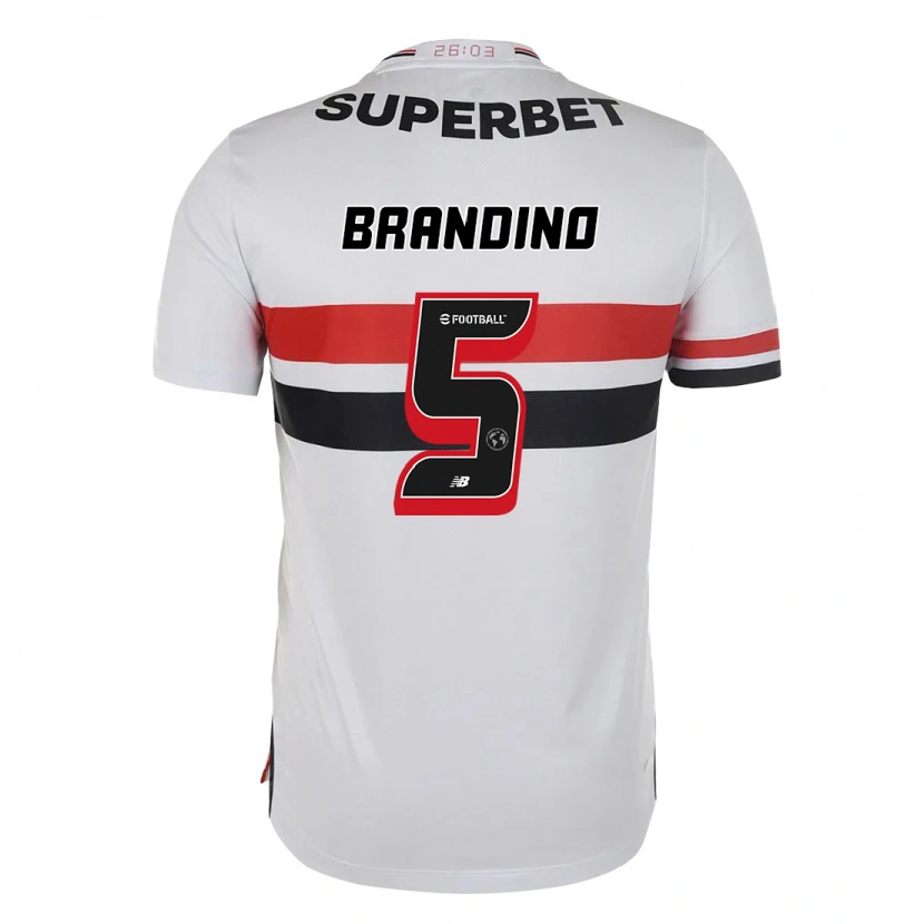 Danxen Uomo Maglia Kika Brandino #5 Rosso Nero Bianco Kit Gara Home 2025/26 Maglietta