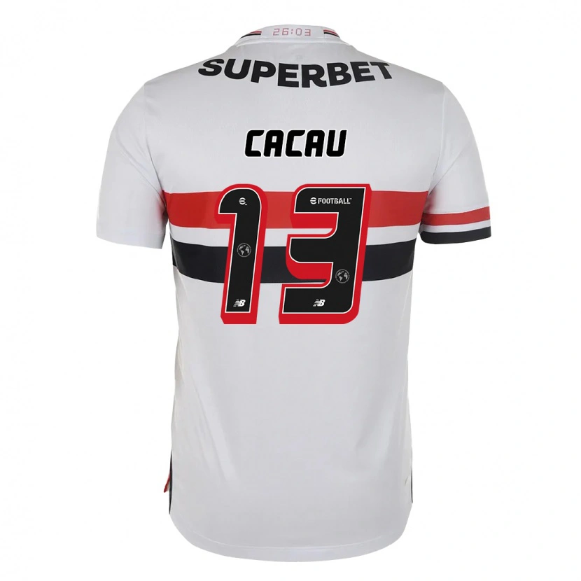 Danxen Uomo Maglia Cacau #13 Rosso Nero Bianco Kit Gara Home 2025/26 Maglietta