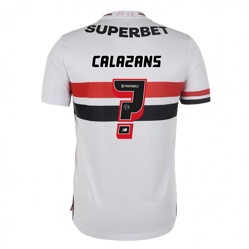 Danxen Uomo Maglia Marquinhos Calazans #0 Rosso Nero Bianco Kit Gara Home 2025/26 Maglietta