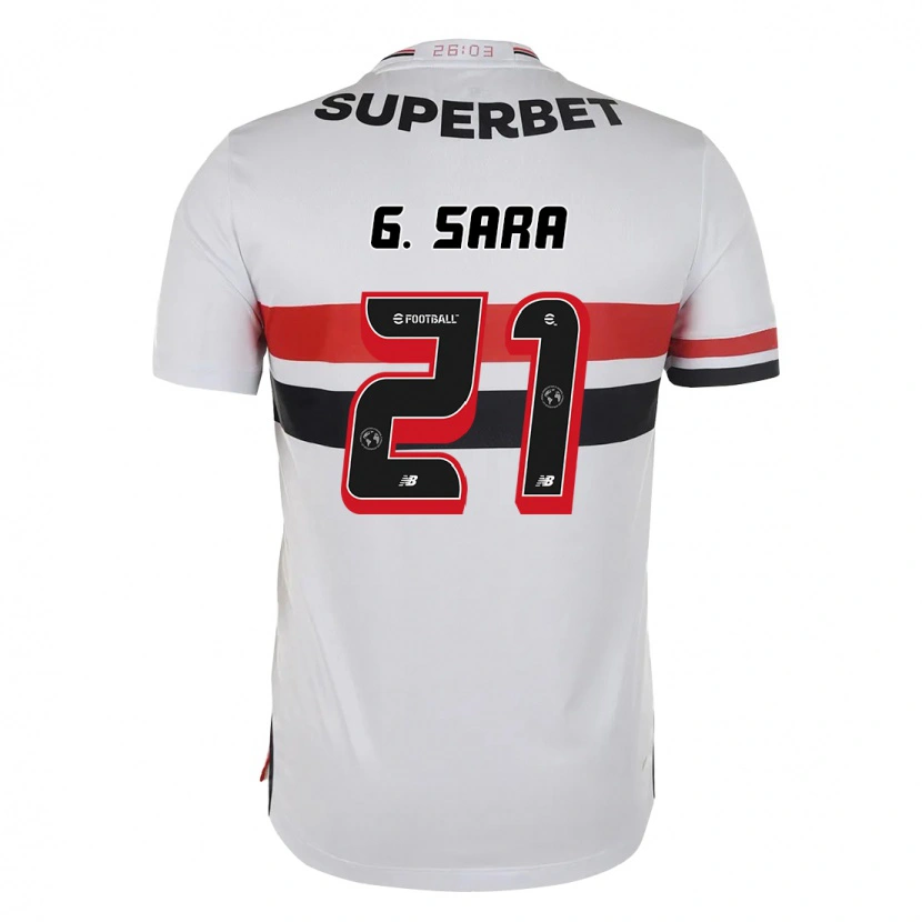 Danxen Uomo Maglia Gabriel Sara #21 Rosso Nero Bianco Kit Gara Home 2025/26 Maglietta
