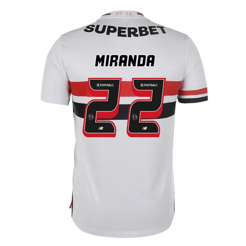 Danxen Uomo Maglia Miranda #22 Rosso Nero Bianco Kit Gara Home 2025/26 Maglietta