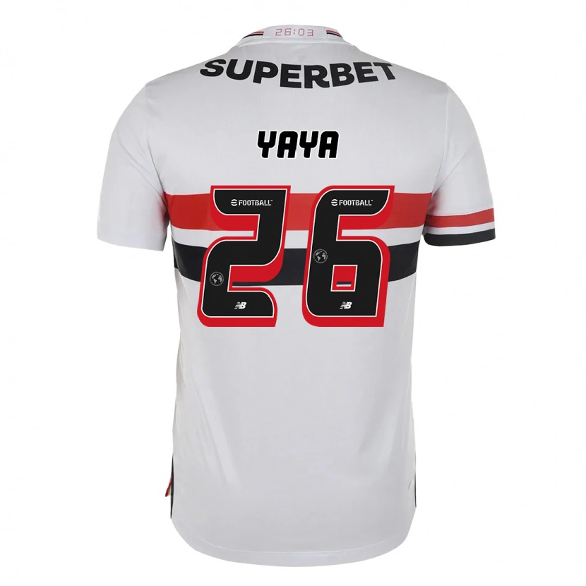 Danxen Uomo Maglia Yaya #26 Rosso Nero Bianco Kit Gara Home 2025/26 Maglietta
