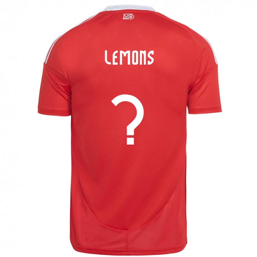 Danxen Uomo Maglia Matheus Lemons #0 Rosso Bianco Kit Gara Home 2025/26 Maglietta