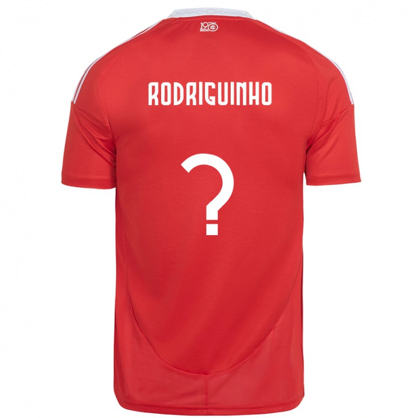 Danxen Uomo Maglia Rodriguinho #0 Rosso Bianco Kit Gara Home 2025/26 Maglietta