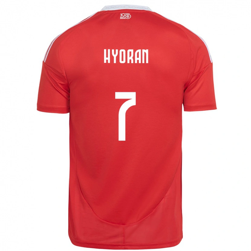 Danxen Uomo Maglia Hyoran #7 Rosso Bianco Kit Gara Home 2025/26 Maglietta