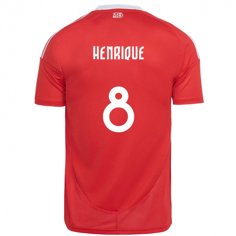 Danxen Uomo Maglia Bruno Henrique #8 Rosso Bianco Kit Gara Home 2025/26 Maglietta