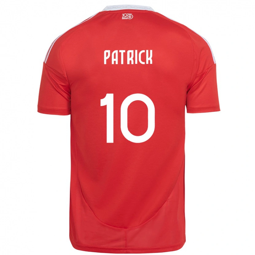 Danxen Uomo Maglia Alan Patrick #10 Rosso Bianco Kit Gara Home 2025/26 Maglietta
