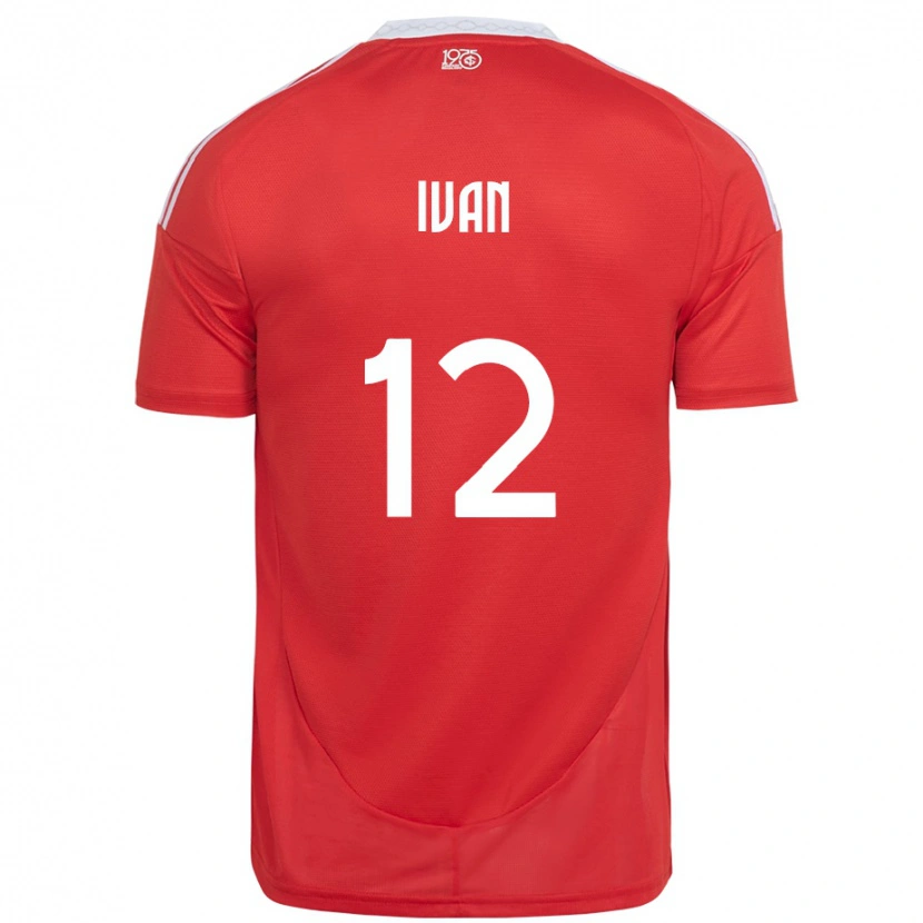 Danxen Uomo Maglia Ivan #12 Rosso Bianco Kit Gara Home 2025/26 Maglietta