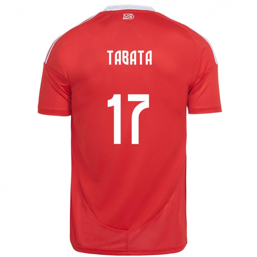 Danxen Uomo Maglia Bruno Tabata #17 Rosso Bianco Kit Gara Home 2025/26 Maglietta