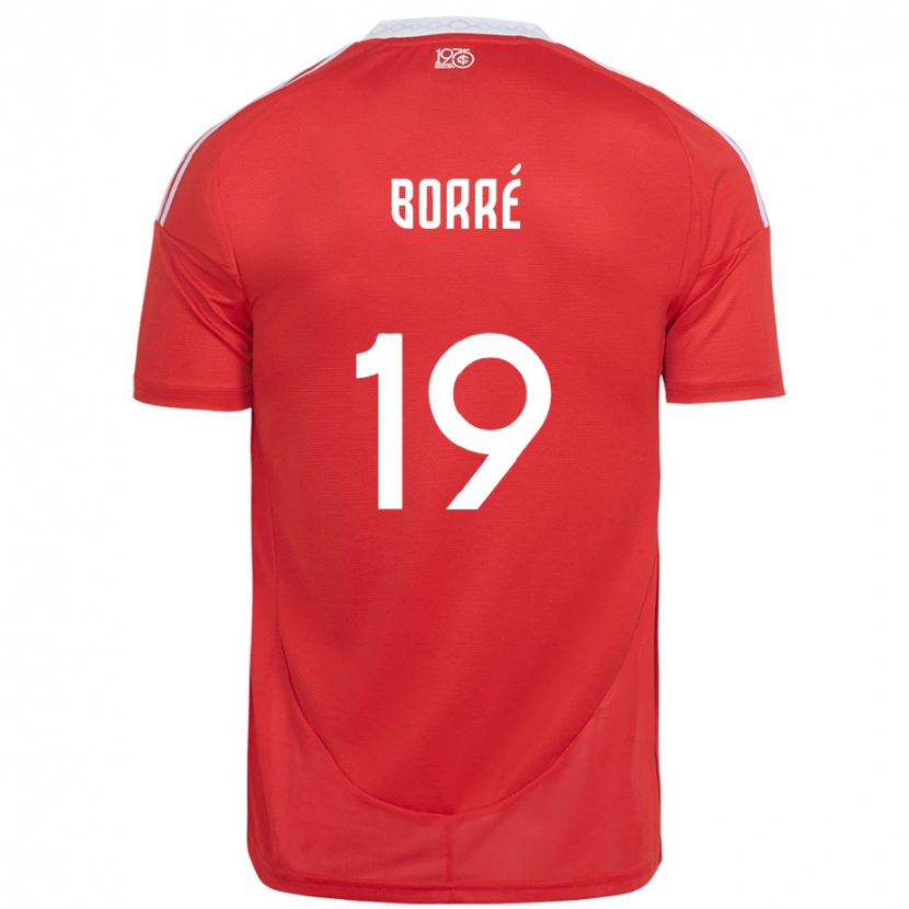 Danxen Uomo Maglia Rafael Borré #19 Rosso Bianco Kit Gara Home 2025/26 Maglietta