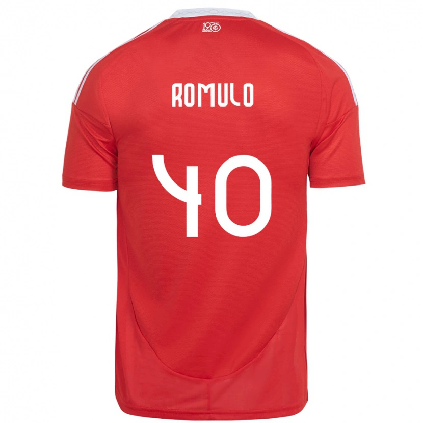 Danxen Uomo Maglia Rômulo #40 Rosso Bianco Kit Gara Home 2025/26 Maglietta