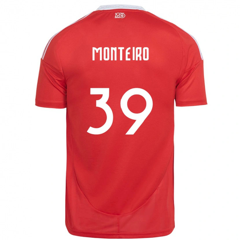 Danxen Uomo Maglia Letícia Monteiro #39 Rosso Bianco Kit Gara Home 2025/26 Maglietta