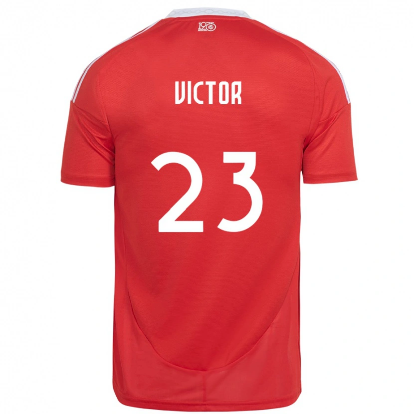 Danxen Uomo Maglia Paulo Victor #23 Rosso Bianco Kit Gara Home 2025/26 Maglietta