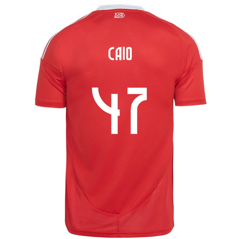 Danxen Uomo Maglia Caio Vidal #47 Rosso Bianco Kit Gara Home 2025/26 Maglietta