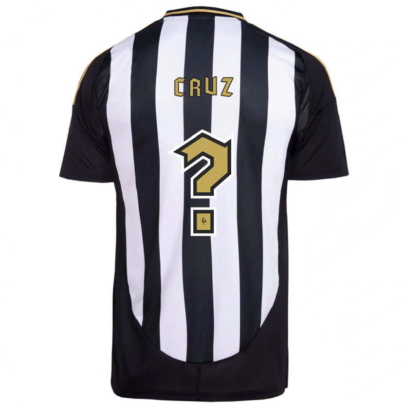 Danxen Uomo Maglia Dudu Cruz #0 Bianco Nero Kit Gara Home 2025/26 Maglietta