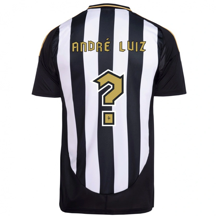 Danxen Uomo Maglia André Luiz #0 Bianco Nero Kit Gara Home 2025/26 Maglietta