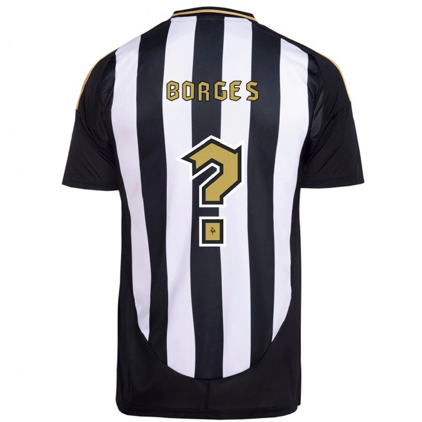 Danxen Uomo Maglia Leo Borges #0 Bianco Nero Kit Gara Home 2025/26 Maglietta