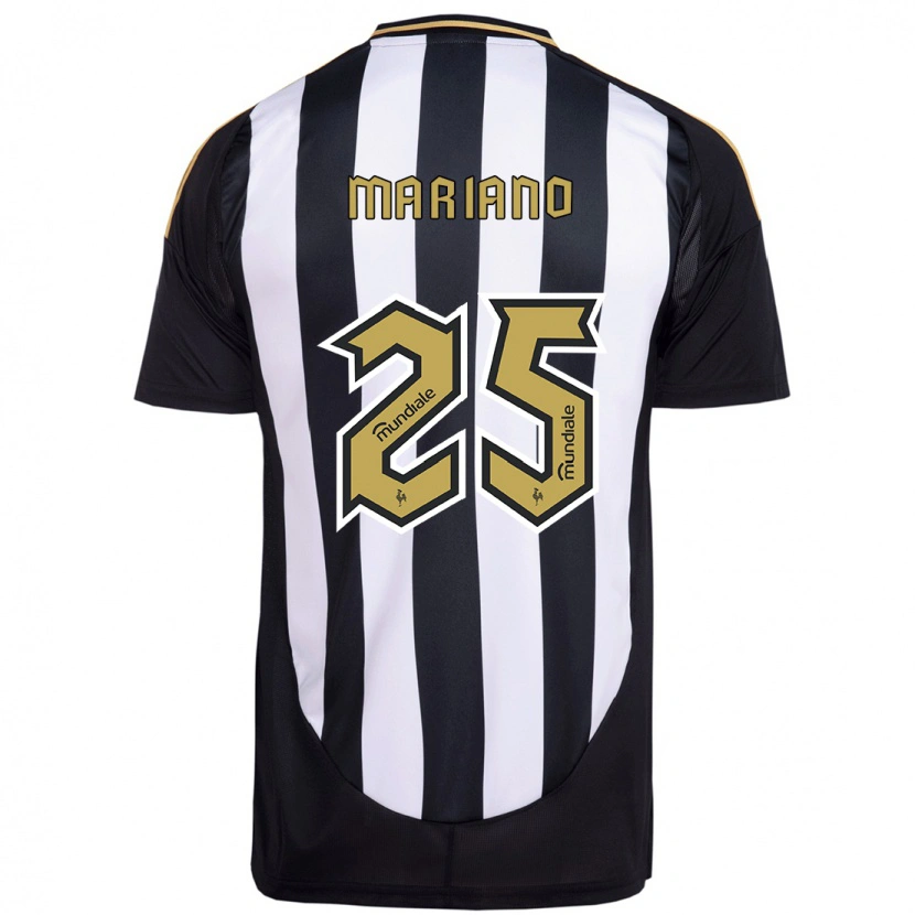 Danxen Uomo Maglia Mariano #25 Bianco Nero Kit Gara Home 2025/26 Maglietta