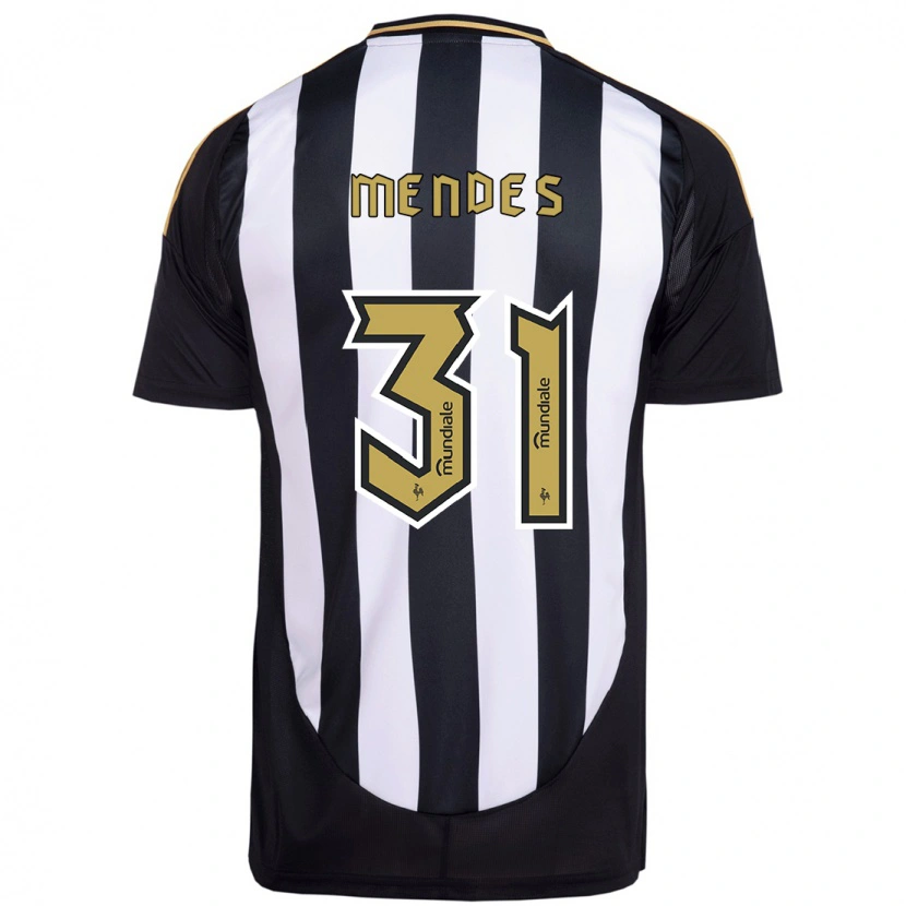 Danxen Uomo Maglia Matheus Mendes #31 Bianco Nero Kit Gara Home 2025/26 Maglietta