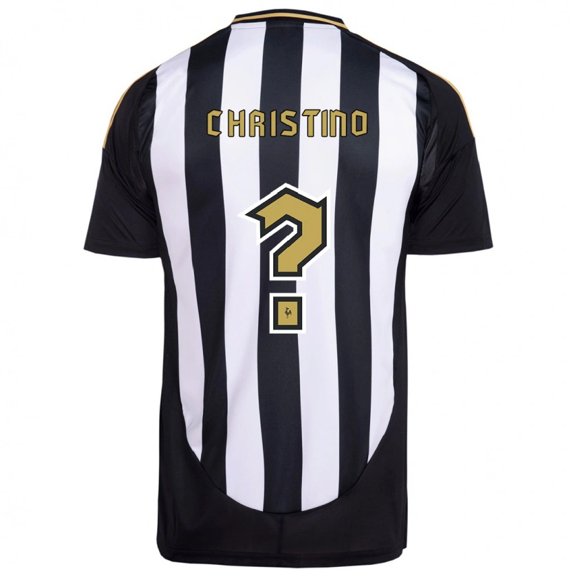 Danxen Uomo Maglia Guilherme Christino #0 Bianco Nero Kit Gara Home 2025/26 Maglietta