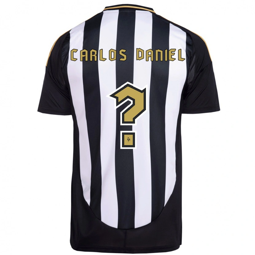 Danxen Uomo Maglia Carlos Daniel #0 Bianco Nero Kit Gara Home 2025/26 Maglietta