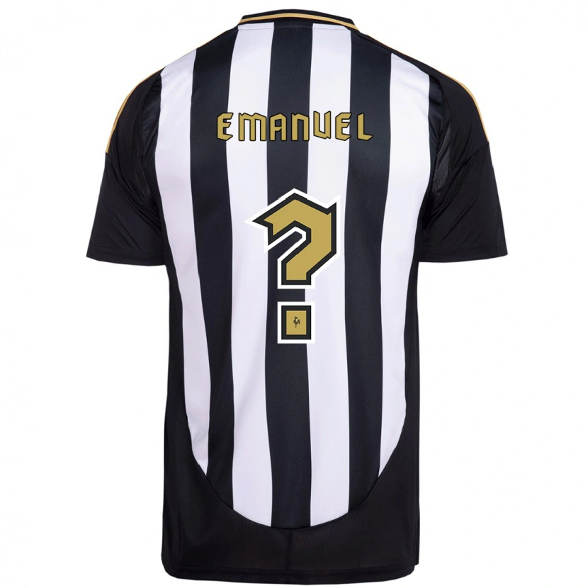 Danxen Uomo Maglia Emanuel #0 Bianco Nero Kit Gara Home 2025/26 Maglietta