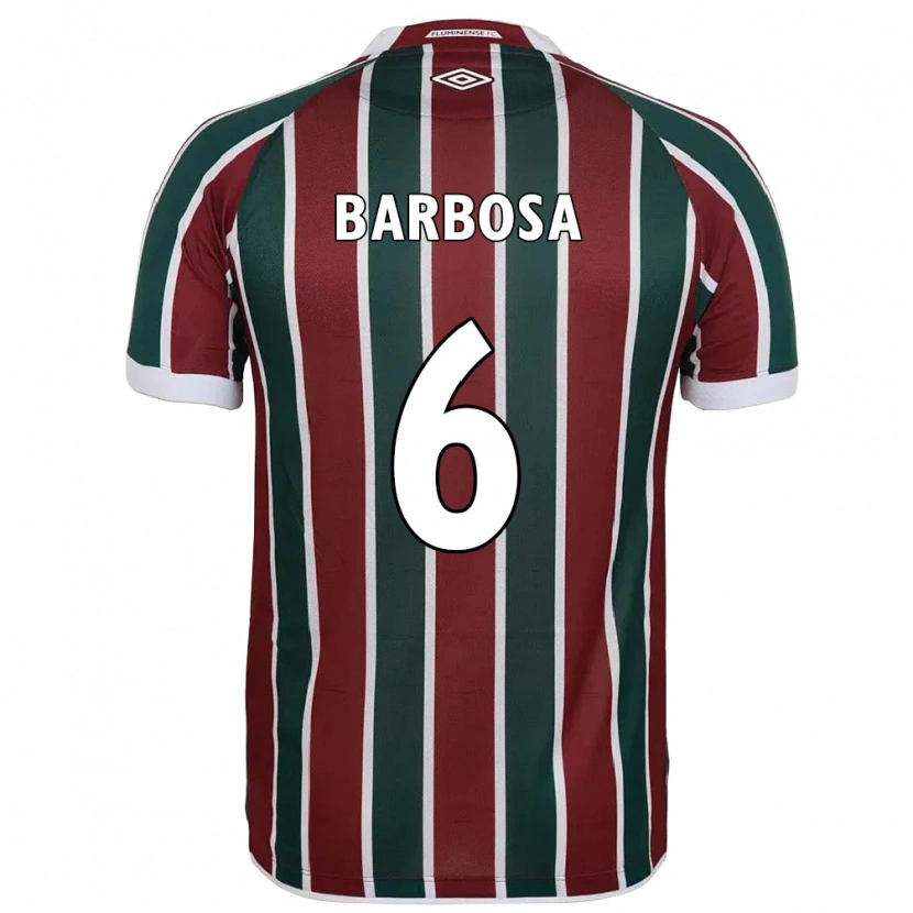 Danxen Uomo Maglia Diogo Barbosa #6 Verde Borgogna Bianco Kit Gara Home 2025/26 Maglietta