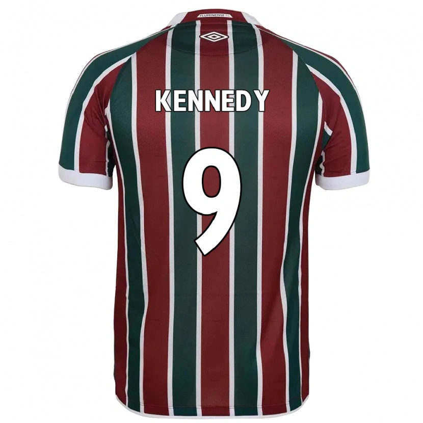 Danxen Uomo Maglia John Kennedy #9 Verde Borgogna Bianco Kit Gara Home 2025/26 Maglietta