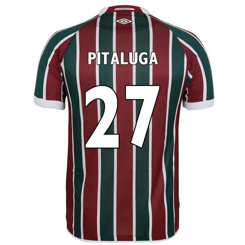 Danxen Uomo Maglia Marcelo Pitaluga #27 Verde Borgogna Bianco Kit Gara Home 2025/26 Maglietta