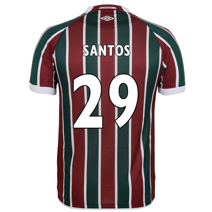 Danxen Uomo Maglia Thiago Santos #29 Verde Borgogna Bianco Kit Gara Home 2025/26 Maglietta
