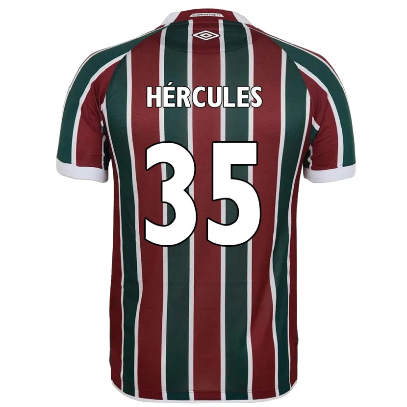 Danxen Uomo Maglia Hércules #35 Verde Borgogna Bianco Kit Gara Home 2025/26 Maglietta