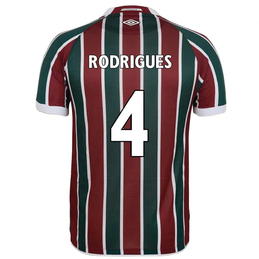 Danxen Uomo Maglia Nath Rodrigues #4 Verde Borgogna Bianco Kit Gara Home 2025/26 Maglietta