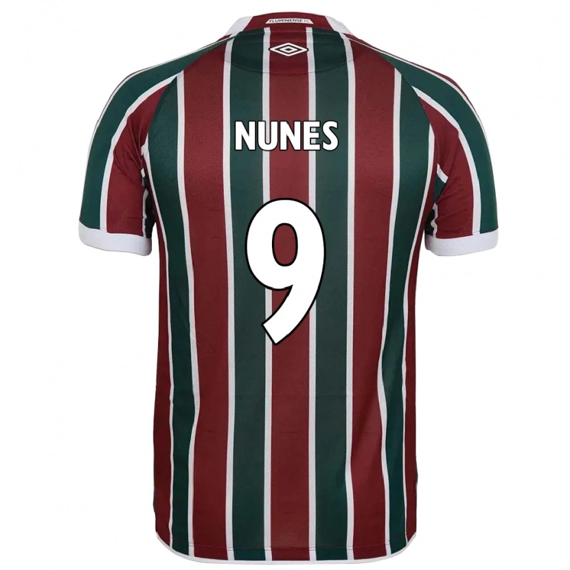 Danxen Uomo Maglia Carla Nunes #9 Verde Borgogna Bianco Kit Gara Home 2025/26 Maglietta