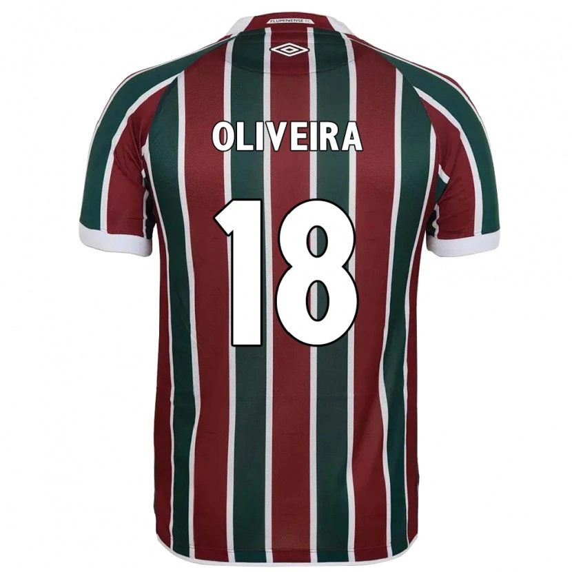 Danxen Uomo Maglia Camila Oliveira #18 Verde Borgogna Bianco Kit Gara Home 2025/26 Maglietta