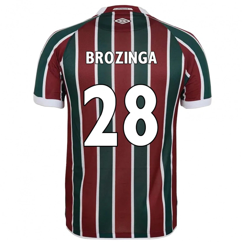 Danxen Uomo Maglia Nay Brozinga #28 Verde Borgogna Bianco Kit Gara Home 2025/26 Maglietta
